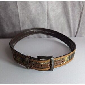 NOCONA Genuine Leather Camouflage Belt Men's Sz 38 Brown Hunting Outdoors Casual